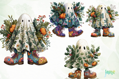 Whimsical Christmas Ghost Clipart Product Image 1