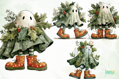 Whimsical Christmas Ghost Clipart Product Image 1