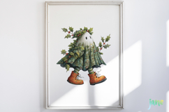 Whimsical Christmas Ghost Clipart Product Image 3