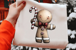 Whimsical Christmas Gingerbread Man Clipart Product Image 2