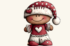 Whimsical Christmas Gingerbread Man Clipart Product Image 2