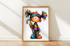 Whimsical Christmas Girl Clipart Sublimation Product Image 3