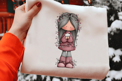 Whimsical Christmas Girls Clipart Product Image 2