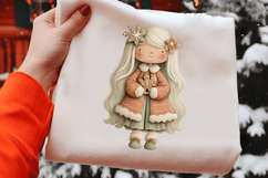 Whimsical Christmas Girls Clipart PNG Product Image 2