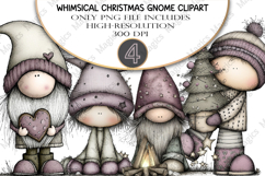 Whimsical Christmas Gnome Clipart Product Image 1