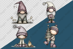 Whimsical Christmas Gnome Clipart Product Image 4