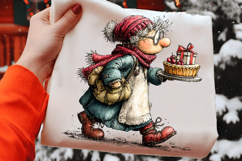 Whimsical Christmas Grandma Clipart Product Image 2
