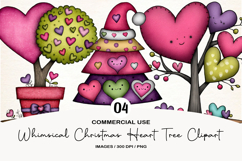 Whimsical Christmas Heart Tree Clipart Product Image 1