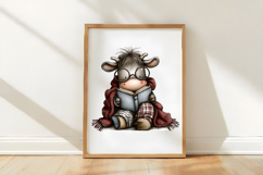 Whimsical Christmas Highland Cow Clipart Product Image 3