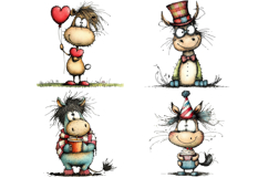 Whimsical Christmas Horse Clipart Product Image 2