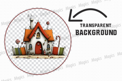Whimsical Christmas House Clipart Product Image 2