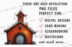 Whimsical Christmas House Clipart Product Image 3
