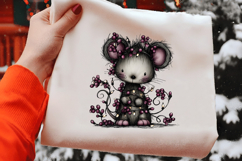 Whimsical Christmas Mouse Clipart Product Image 2