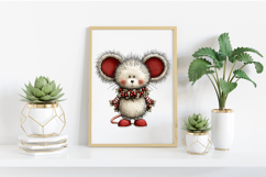 Whimsical Christmas Mouse Clipart Product Image 2