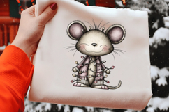 Whimsical Christmas Mouse Clipart Product Image 2