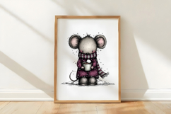 Whimsical Christmas Mouse Clipart Product Image 3