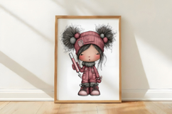 Whimsical Christmas Nurse Clipart Product Image 3