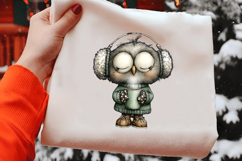 Whimsical Christmas Owl Clipart Product Image 2