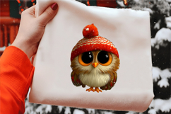 Whimsical Christmas Owl Clipart Product Image 2