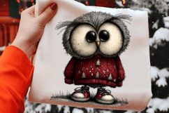 Whimsical Christmas Owl Clipart Product Image 2