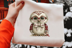 Whimsical Christmas Owl Clipart Product Image 2