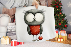 Whimsical Christmas Owl Clipart Product Image 2