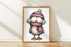 Whimsical Christmas Owl Clipart Product Image 3