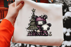 Whimsical Christmas Panda Clipart Product Image 2