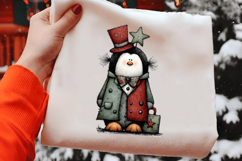 Whimsical Christmas Penguin Clipart Product Image 2