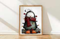 Whimsical Christmas Penguin Clipart Product Image 3