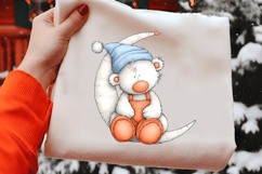 Whimsical Christmas Polar Bear Clipart Product Image 2
