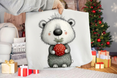 Whimsical Christmas Polar Bear Clipart Product Image 2