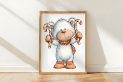 Whimsical Christmas Polar Bear Clipart Product Image 3