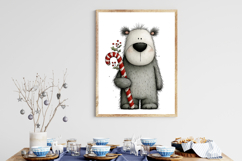 Whimsical Christmas Polar Bear Clipart Product Image 3