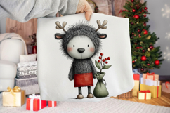 Whimsical Christmas Reindeer Clipart Product Image 2