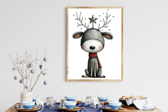 Whimsical Christmas Reindeer Clipart Product Image 3