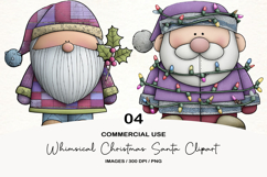 Whimsical Christmas Santa Clipart Product Image 1