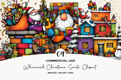 Whimsical Christmas Santa Clipart Product Image 1