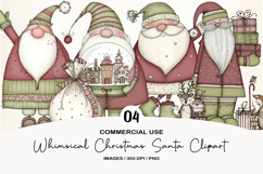 Whimsical Christmas Santa Clipart Product Image 1