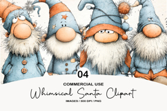 Whimsical Christmas Santa Clipart Product Image 1