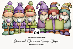 Whimsical Christmas Santa Clipart Product Image 1
