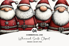 Whimsical Christmas Santa Clipart Product Image 1