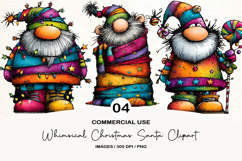 Whimsical Christmas Santa Clipart Product Image 1