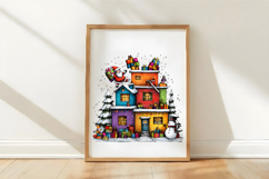 Whimsical Christmas Santa Clipart Product Image 3