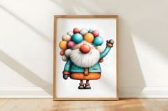 Whimsical Christmas Santa Clipart Sublimation Product Image 3