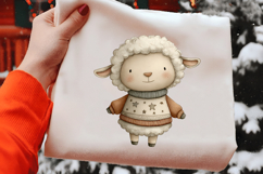 Whimsical Christmas Sheep Clipart Product Image 2