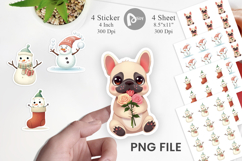 Whimsical Snowman Christmas Sticker Product Image 1