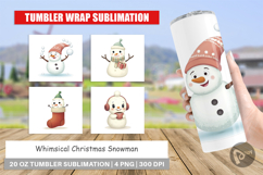 Tumbler Whimsical Snowman Christmas Product Image 1