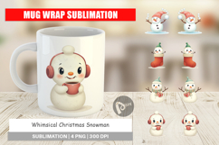 Mug Wrap Whimsical Snowman Christmas Product Image 1