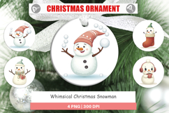 Ornament Whimsical Snowman Christmas Product Image 1